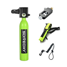 Load image into Gallery viewer, SDIVEOXY scuba diving 0.5L miniature oxygen tank swimming equipment diving scuba adapter portable snorkeling equipment