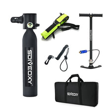 Load image into Gallery viewer, SDIVEOXY scuba diving 0.5L miniature oxygen tank swimming equipment diving scuba adapter portable snorkeling equipment