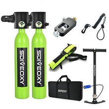 Load image into Gallery viewer, SDIVEOXY scuba diving 0.5L miniature oxygen tank swimming equipment diving scuba adapter portable snorkeling equipment