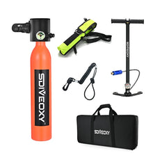 Load image into Gallery viewer, SDIVEOXY scuba diving 0.5L miniature oxygen tank swimming equipment diving scuba adapter portable snorkeling equipment