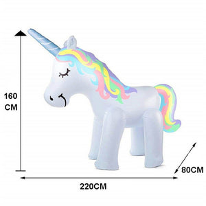 Rooxin Giant Inflatable Unicorn Water Spray Pool Toys Swimming Float Outdoor Fountain Beach Party Children's Summer Toys