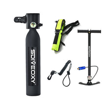 Load image into Gallery viewer, SDIVEOXY scuba diving 0.5L miniature oxygen tank swimming equipment diving scuba adapter portable snorkeling equipment
